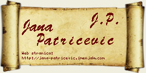 Jana Patričević vizit kartica